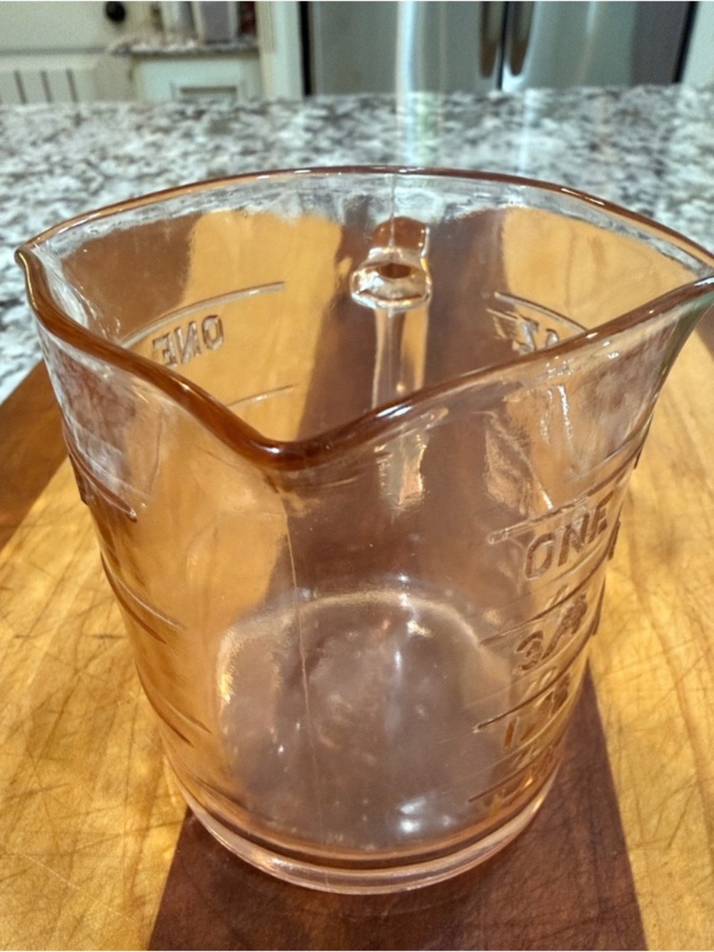 Amber-Tone Glass Measuring Pitcher - Decorative Home Glassware